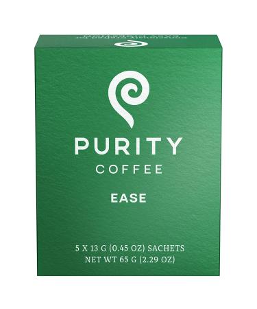 Purity Coffee Ease Dark Roast Low Acid Organic Single-Serve Packets - 5 ct Box | USDA Certified, Third-Party Tested for Mold, Mycotoxins, and Pesticides - Buy Online on GoSupps.com