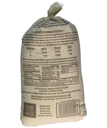 Charleston Favorites Yellow Stone Ground Grits - 2 Lbs | Premium Southern Cooking - Buy Online on GoSupps.com