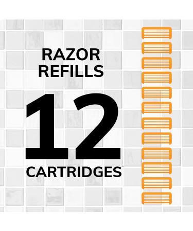 BIC Flex 5 Refill Cartridges for Men - 12 Long Blade Razors for Smooth Comfortable Shaving - Buy Online on GoSupps.com