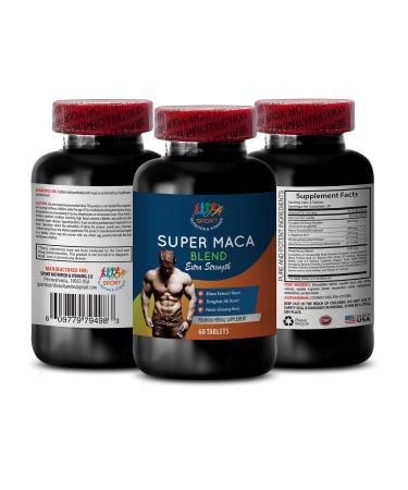 Male Enhancing Pills Erection - Super MACA Blend 2070 MG - Extra Strength - maca with Horny Goat Weed - 1 Bottle 60 Capsules
