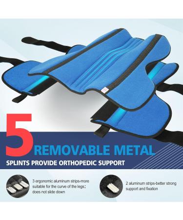 FEATOL Knee Immobilizer - Adjustable 3-Panel Knee Brace for Pain Relief & Recovery | ACL PCL Post-Surgery Support for Men & Women - Large Size - Buy Online on GoSupps.com