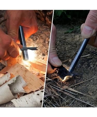 BCHARYA Fire Starter Survival Tool Kit with Ferro Rod, Leather Lanyard & Multi-Tool Striker - Camping, Hiking, Emergency - Buy Online on GoSupps.com