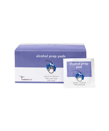Cardinal Health MW-APM Individually Packaged 70% Isopropyl Alcohol Prep Pad - 6.5 x 3 cm - Non-Woven Pad - Topical Antiseptic - Prepare Skin for Injections - 2 Ply - Medium - 1 case of 4000 Each