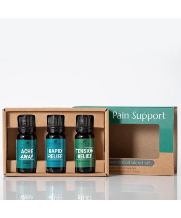 Plant Therapy Pain Support Essential Oil Blend Set - Ache Away Rapid Relief & Tension Relief - 10 mL Pure & Undiluted - Buy Online on GoSupps.com