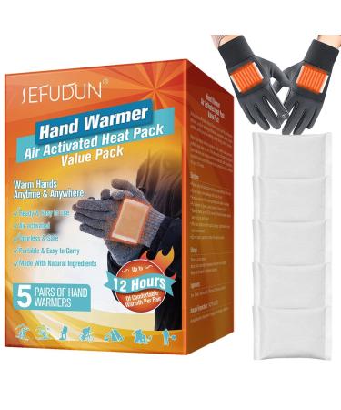 Adhesive Heat Patch - Stick on Clothes Hand Body Warmers with Adhesive Back Air Activated Warming Patches for Home Travel 5 Pieces