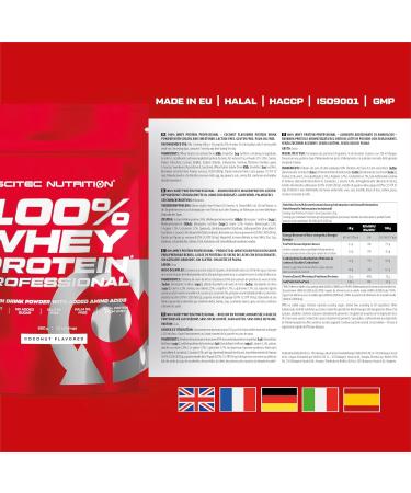 Scitec Nutrition 100% Whey Protein Professional 500g - Gluten-Free Palm Oil-Free Enriched with Amino Acids & Digestive Enzymes - Coconut Flavor - Buy Online on GoSupps.com