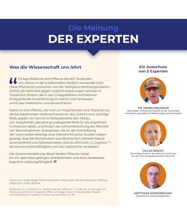 Ginkgo Biloba Capsules | 100% Bio Cognivia Extract | Brain Booster for Memory & Concentration | High Dose Lab Tested 100% Vegan - Buy Online on GoSupps.com