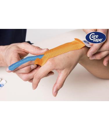 Curtape Sports Kinesiology Tape - Waterproof Latex-Free 25% More Adhesive - T V Certified 5cm x 5m Orange - Ideal for Injuries & Complaints - Buy Online on GoSupps.com