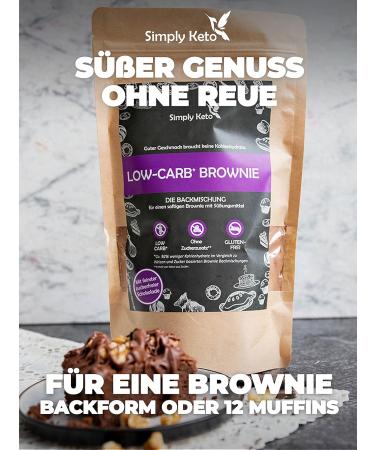 Simply Keto Brownie Baking Mix - Low Carb Sugar-Free Gluten-Free - Perfect for Brownies Cakes & Muffins - 100% Keto Friendly - Buy Online on GoSupps.com