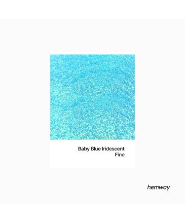 Hemway Fine Baby Blue Glitter 100g - Cosmetic Safe Baby Blue Iridescent Glitter for Crafts & DIY - Buy Online on GoSupps.com
