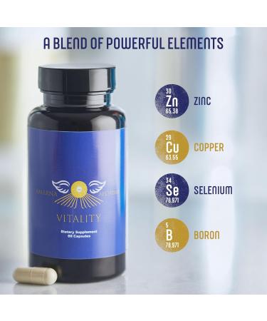 Vitality Trace Minerals Supplement - Zinc Copper Selenium & Boron for Immune Support Joint Health & Longevity - Essential Mineral Complex for Men & Women - 60 Capsules - Buy Online on GoSupps.com