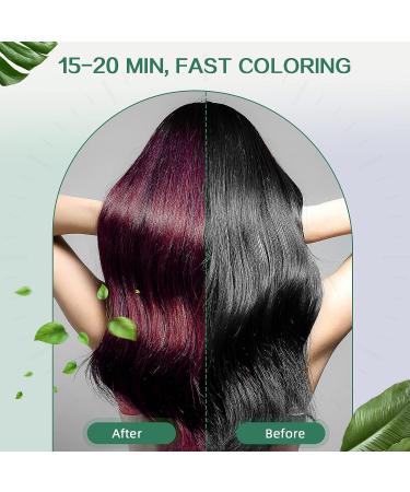 Tanfeine Wine Red Hair Dye Shampoo 3-in-1 for Men & Women - 16.9Fl Oz - Buy Online on GoSupps.com