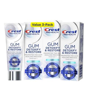 Crest Pro-Health Gum Detoxify and Restore Toothpaste, Deep Clean, 3.5 oz, Pack of 3 New