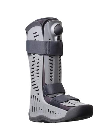 Ossur Rebound Air Walker Boot High Top (Medium) with Compression Adjustable Comfortable Straps and Air Pump Rocker Bottom Ventilated Panels for Ankle Sprains Fractures Tendon Ligament Post-Op Rehab High Top, Medium