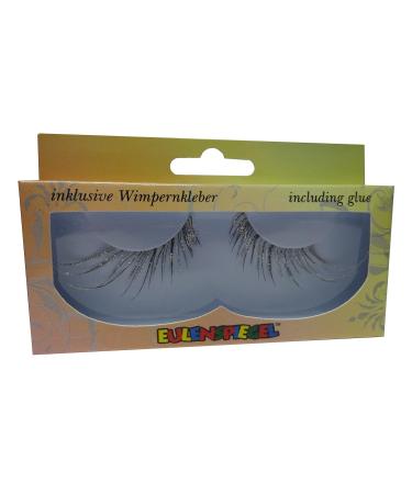 Eulenspiegel 001356 Artificial Eyelashes & Cabaret Silver Glue Kit - Perfect for Carnival & Theme Parties - Buy Online on GoSupps.com