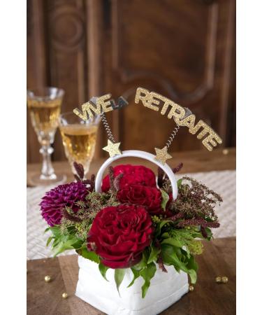 Santex Headband Vive La Retirement - Gold Glitter 20x19 cm | Perfect Gift for Retirees - Shop Now! - Buy Online on GoSupps.com
