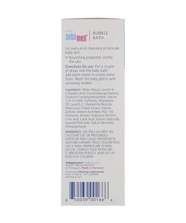 Sebamed Baby Bubble Bath 33.8 fl oz | Gentle Hypoallergenic Formula - Buy Online on GoSupps.com