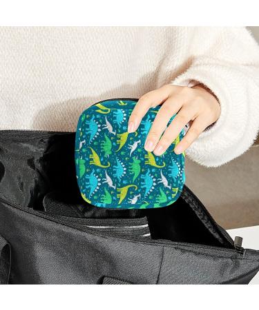 Dinosaur Print Sanitary Napkin Storage Bag - Portable Menstrual Period Pouch for Teen Girls & Women (Color 3) - Buy Online on GoSupps.com