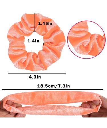 Whaline Neon Velvet Scrunchies - Summer Hair Bobbles for Girls & Women - Buy Online on GoSupps.com