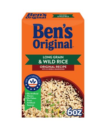 BEN'S ORIGINAL Flavored Long Grain Rice & Wild Rice, Boxed Rice, 6 oz Box (Pack of 12) 6 Ounce (Pack of 12)