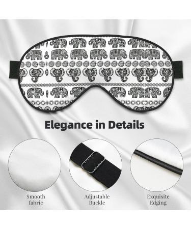 Shop Elephant Pattern Unisex Sleep Eye Mask | Soft Travel Eye Shade Cover for Yoga & Shift Work - International Shipping Available - Buy Online on GoSupps.com