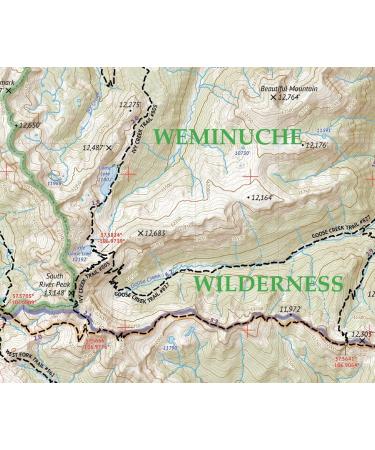 Weminuche Wilderness East Topographic Hiking Map - Colorado Trail Maps (2019) - Buy Online on GoSupps.com