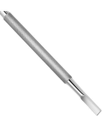 Blazco Professional Grade Stainless Steel Cuticle Pusher & Nail Cleaner - Dual Sided Manicure/Pedicure Tool for Finger and Toe Nails - Cuticle Remover - Durable and Precise - Silver - Buy Online on GoSupps.com