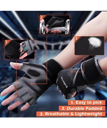 Buy Grebarley Fitness Gloves - Ultimate Training Gloves for Men & Women | Strength Training Bodybuilding & CrossFit M Long - Buy Online on GoSupps.com