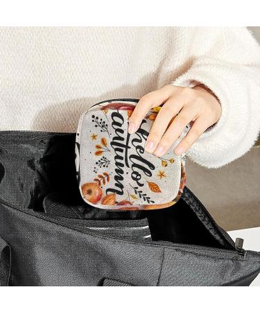 Anna Cowper Hello Autumn Menstrual Cup Pouch & Sanitary Napkin Storage Bag | Portable Period Holder for Women & Girls - Multi-colored - Buy Online on GoSupps.com