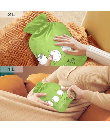 Durable 1L Heat Bottle - Warm-Up Bag for Pain Relief & Comfort | Cute White Sheep Pattern - Buy Online on GoSupps.com