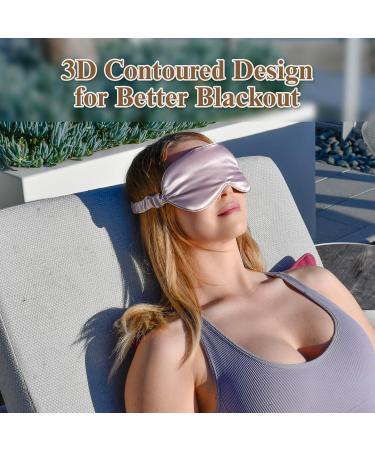 BeeVines 3D Sleep Mask - 22 Momme Mulberry Silk Eye Covers (2 Pack) | Weighted Blackout Blindfolds for Men & Women - Perfect for Lash Extensions - Buy Online on GoSupps.com