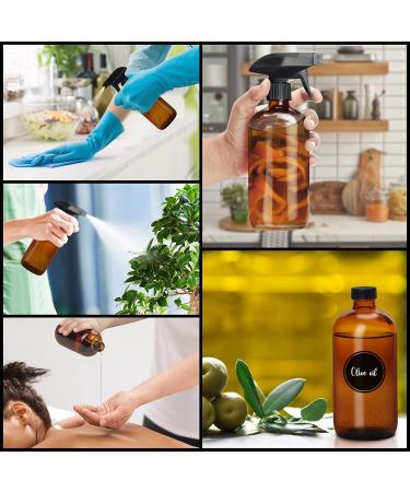 Belle Vous Refillable Brown Atomizer Spray Bottles (3pcs) - 500ml with 2 Jet Settings for Cleaning Aromatherapy & Essential Oils - Buy Online on GoSupps.com