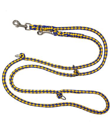 Adjustable Dog Linen for Large Dogs up to 80 kg 2.40m to 5m Exercise Line in 17 Fabrics Durable & Stable Blue-Yellow Design - Buy Online on GoSupps.com