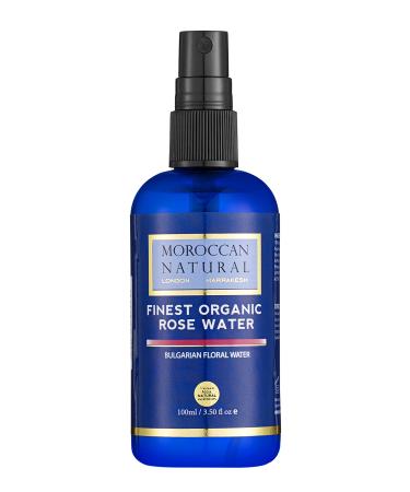 100% Fine and Pure Organic Bulgarian Rose Water by Moroccan Natural (100ml)