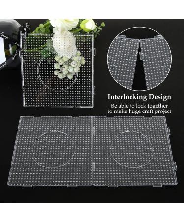 FVIEXE 16PCS Fuse Beads Pegboards Kit for Kids Craft - 8 Square, 4 Round, 4 Hexagon Shapes - Includes 2 Beads Tweezers and 6 Ironing Paper - Large Plastic Bead Pegboard Set - Buy Online on GoSupps.com