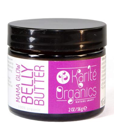Mama Glow Belly Butter - Organic Belly Butter with argan rosehip & calendula oils for stretch mark relief improves skin elasticity during pregnancy and postpartum