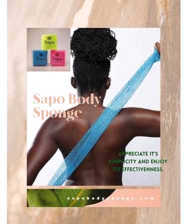 Sapo Body Sponge: Authentic African Exfoliating Body Net - 5ft Long (Regal Blue) | Smooth & Alleviate Dry Skin - Buy Online on GoSupps.com