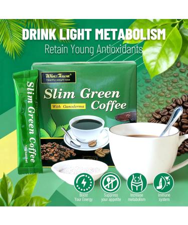 Premium Green Coffee with Ganoderma & Herbal Extracts - Energizing Instant Coffee Blend for Metabolism & Antioxidant Support 18 Sachets - Buy Online on GoSupps.com