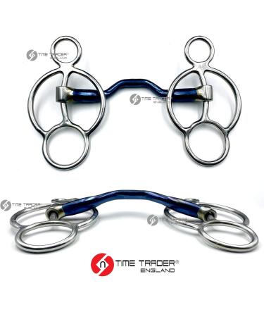 OTTE Cartwheel Ported Blue Sweet Iron Horse Bit Snaffle Port (5.5") - Buy Online on GoSupps.com