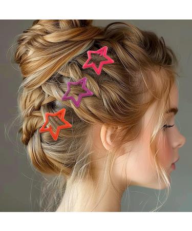 Colorful Luminous Star Hair Clips for Girls Glow in The Dark Star Barrettes Star Hair Accessories Cute Hairpins Snap Hair Barrettes Kawaii Hair Clips for Women Girls - Buy Online on GoSupps.com
