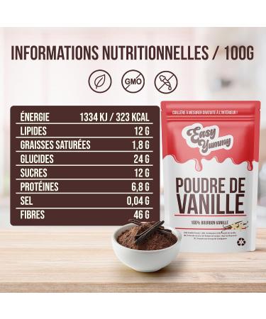 Easy Yummy Vanilla Powder (25g) 100% Bourbon Vanilla Vanilla Powder for Baking Vegan Vanilla Powder - Buy Online on GoSupps.com