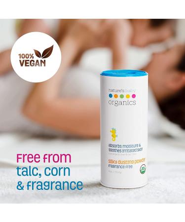 Nature's Baby Organics 100% Organic Baby Powder with Aloe - 4 oz (Pack of 2) | Talc-Free, Corn-Free, Hypoallergenic - Buy Online on GoSupps.com