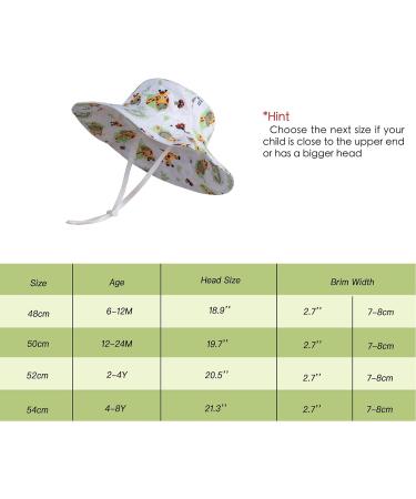 LANGZHEN Baby Girls Sun Protection Hat with Chin Strap Giraffe 6-12 Months - Buy Online on GoSupps.com
