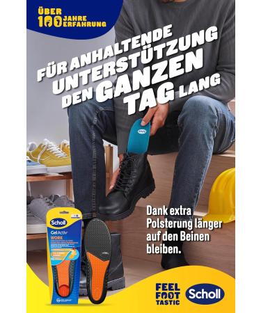Scholl Gel Activ Work Insoles for Men | Comfort & Support Size 40-43 - International Shipping Available - Buy Online on GoSupps.com