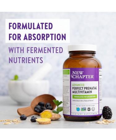 New Chapter Advanced Perfect Prenatal Vitamins - 192ct Organic Non-GMO | Healthy Baby & Mom | Folate, Iron, Vitamin D3 | Fermented Whole Foods - Buy Online on GoSupps.com