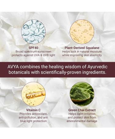 AVYA SPF 40 Sheer Tinted Moisturizer with Hyaluronic Acid & Green Chai Advanced Ayurvedic Skincare Treatment for Balanced and Brighter Skin/Medium Skintones Shade #2 (1.7oz/50ml) Shade #2 - Medium 1.7 Ounce (Pack of 1) - Buy Online on GoSupps.com