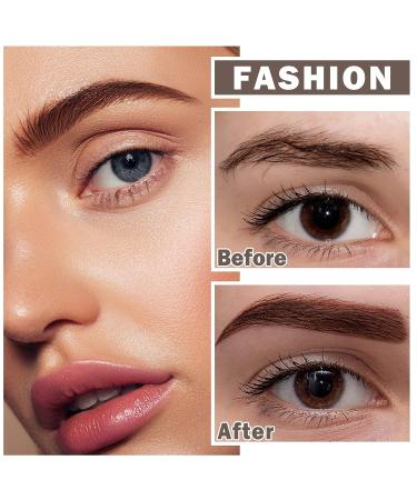 Peel Off Tattoo Eyebrow Gel - Natural & Waterproof Eye Brow Makeup (Brown) - Buy Online on GoSupps.com