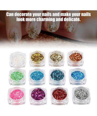 Natudeco Nail Sencer Nail Flash Powder DIY Nail Kit 12 Colors Of Color Exquisite Stylish Skin Friendly Family Nail Salon Decoration - Buy Online on GoSupps.com