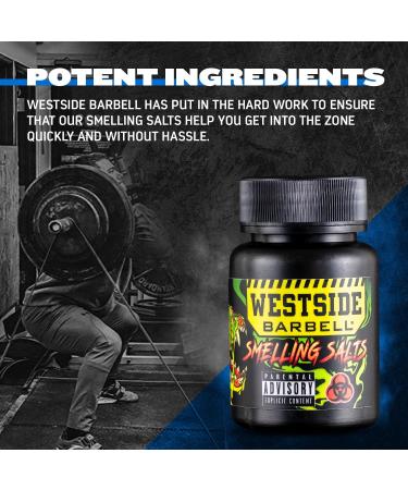 Westside Barbell Smelling Salts - Ammonia Inhalant for Athletes - Weightlifting & Powerlifting - Increase Focus & Alertness - 2 Oz 3 Pack - Buy Online on GoSupps.com
