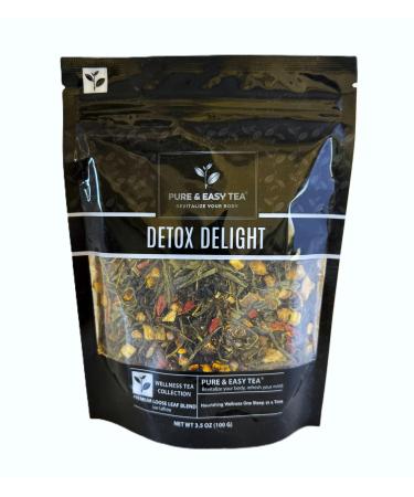 Pure And Easy Tea Detox Delight Full-Body Detox & Cleanse Tea Wellness Loose Leaf Blend for Liver & Gut Health (100g)